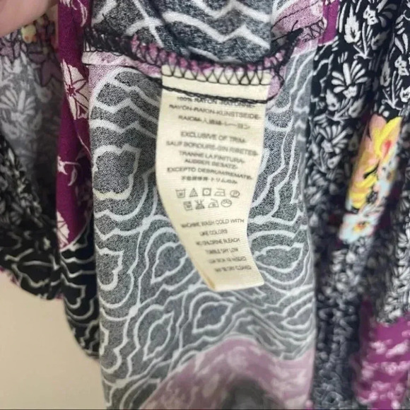 Free People Black Floral Deep V Dream Darlin' Tank Top Size Small - Picture 3 of 7